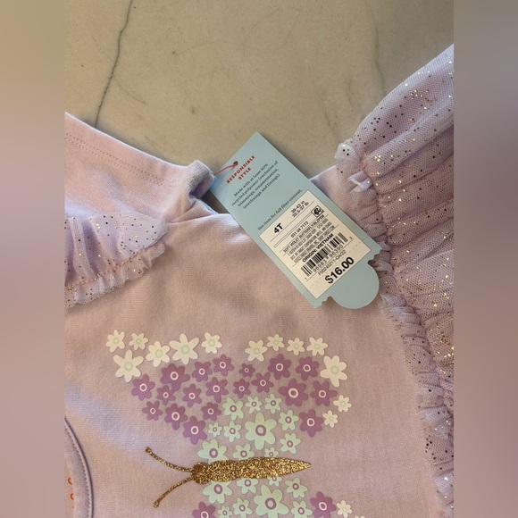 Cat & Jack Purple Sparkle Tule Butterfly Dress - Picture 2 of 3